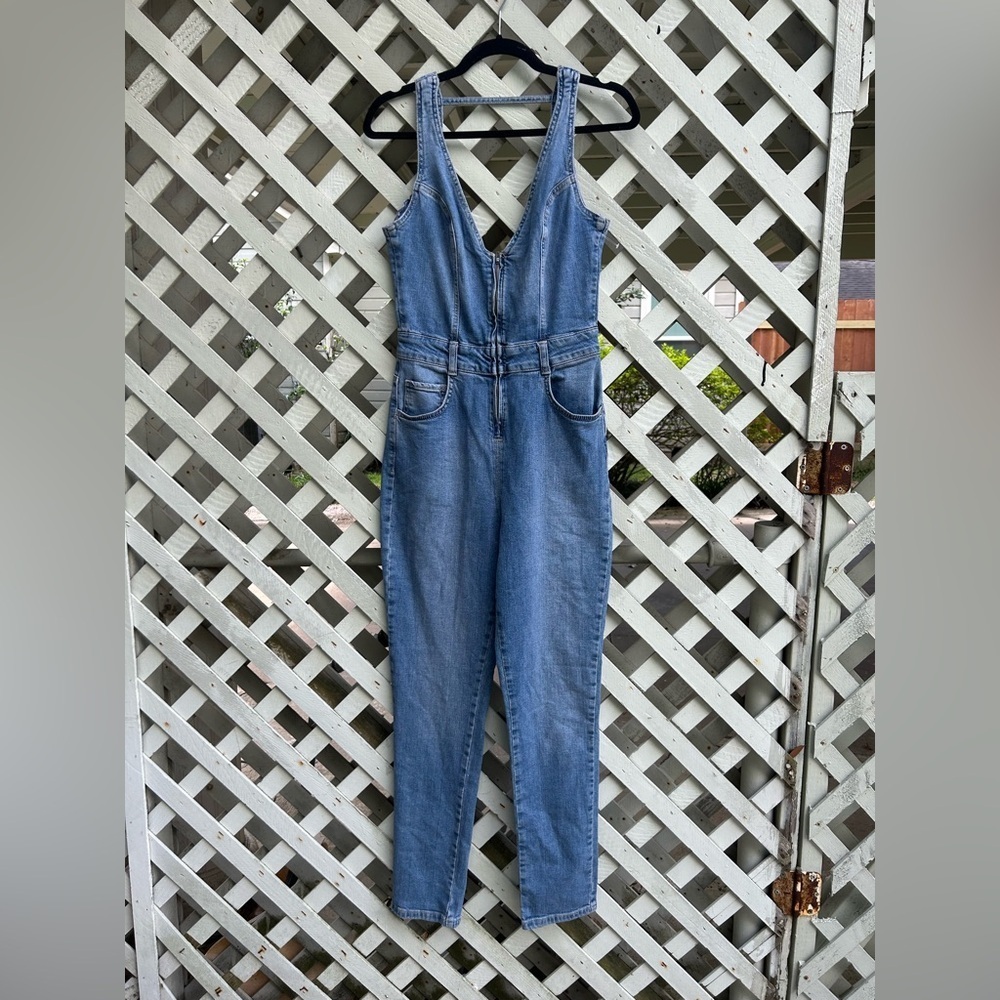 Free people denim jumpsuit